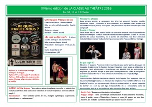 XVIème édition de La Classe au Théâtre (2016)